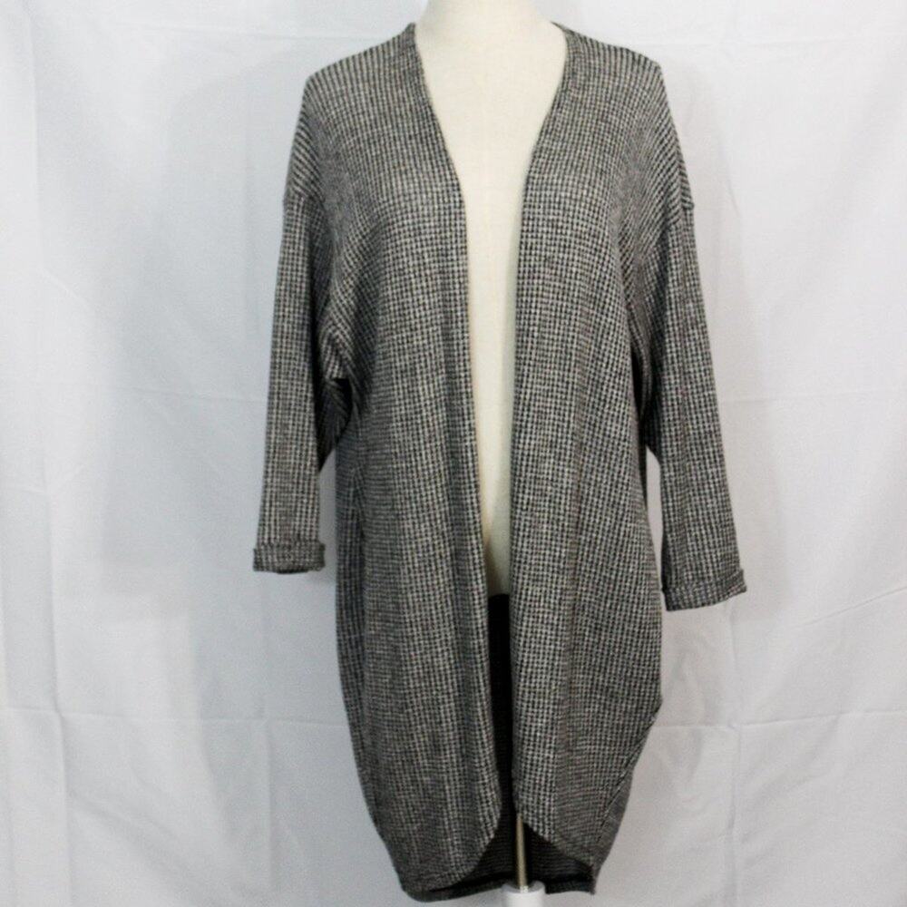 Ginger G Gray Long Sleeve Open Front Cardigan Size M